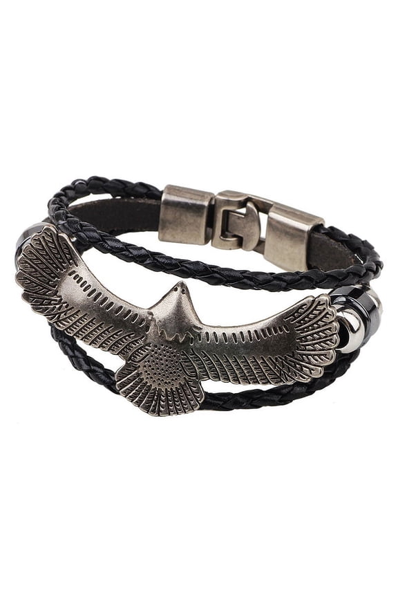 New Black Men Women Teen Unisex Real Leather Wristband Bracelets 100