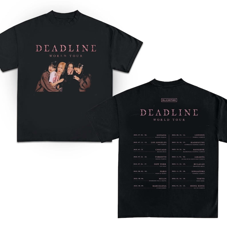 【限定品】BLACKPINK DEADLINE Tシャツ　ライブグッズ Blackpink Deadline World Tour 2025 T-Shirt Official Concert