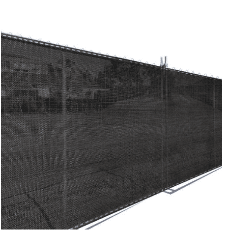 6 ft x 100 ft Black UV-Blocking Privacy Fence Screen
