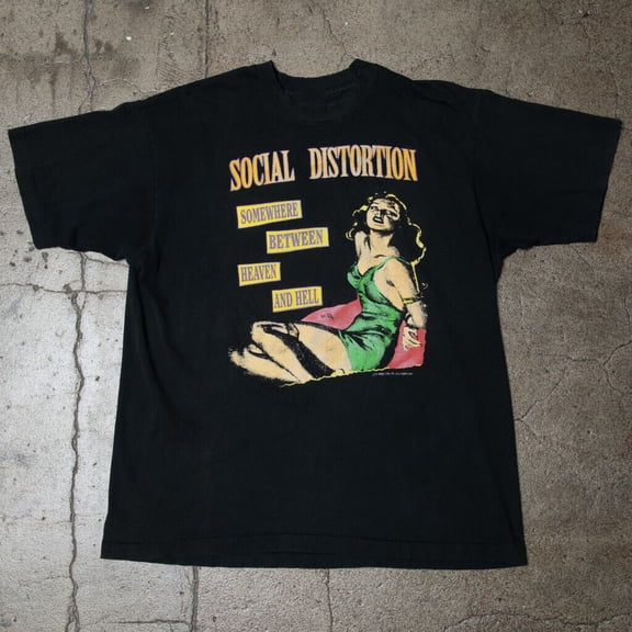 New Black Social Distortion band member shirt All size Black