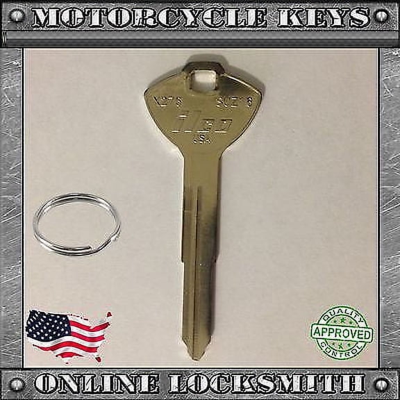 New Black Uncut Key For Suzuki Motorcycles Codes:A6001-A7000 - SUZ16 / X276