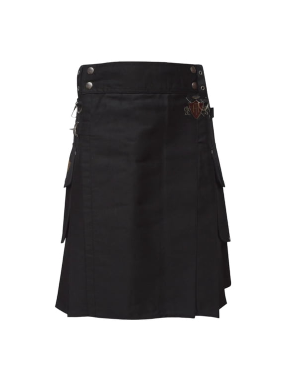 New Black Utility Kilt