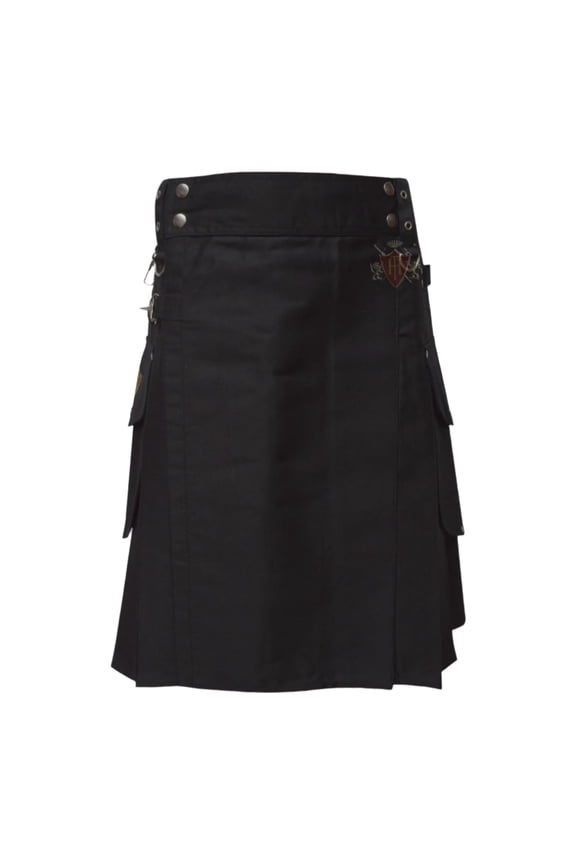New Black Utility Kilt