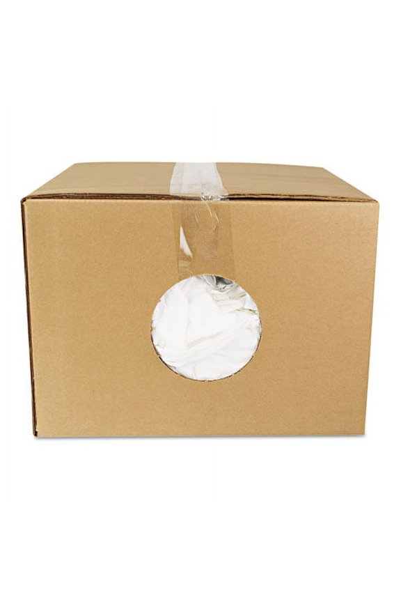 New Bleached White T-Shirt Rags, 25 Pounds/bag | Bundle of 5 Cartons