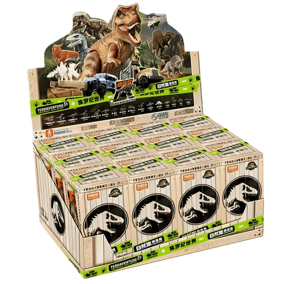 New Blokees Original Anime Jurassic World Building blocks Toys Surprise Dinosaur Tyrannosaurus Rex Assembled Model Toy Kids Gift