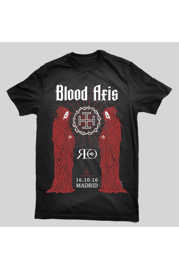 New Blood Axis Band Madrid 2016 Tour Cotton Black All Size T Shirt BL550