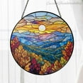 thumbnail image 1 of New Blue Ridge Mountains Glass Suncatcher, Blue Ridge Mountains Glass Art, Mountain Window Hangings, Suncatcher Traveler Gift, Nature Lover Gift, 1 of 4