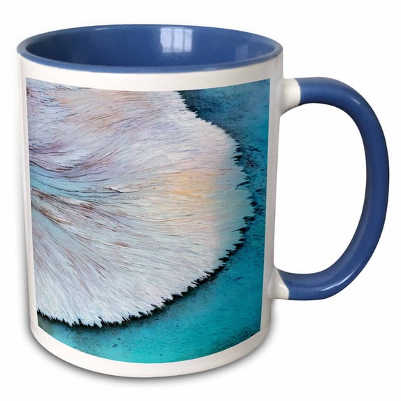 New Blue Spring in winter in Yellowstone NP, Wyoming, USA. 15oz Two-Tone Blue Mug mug-333181-11