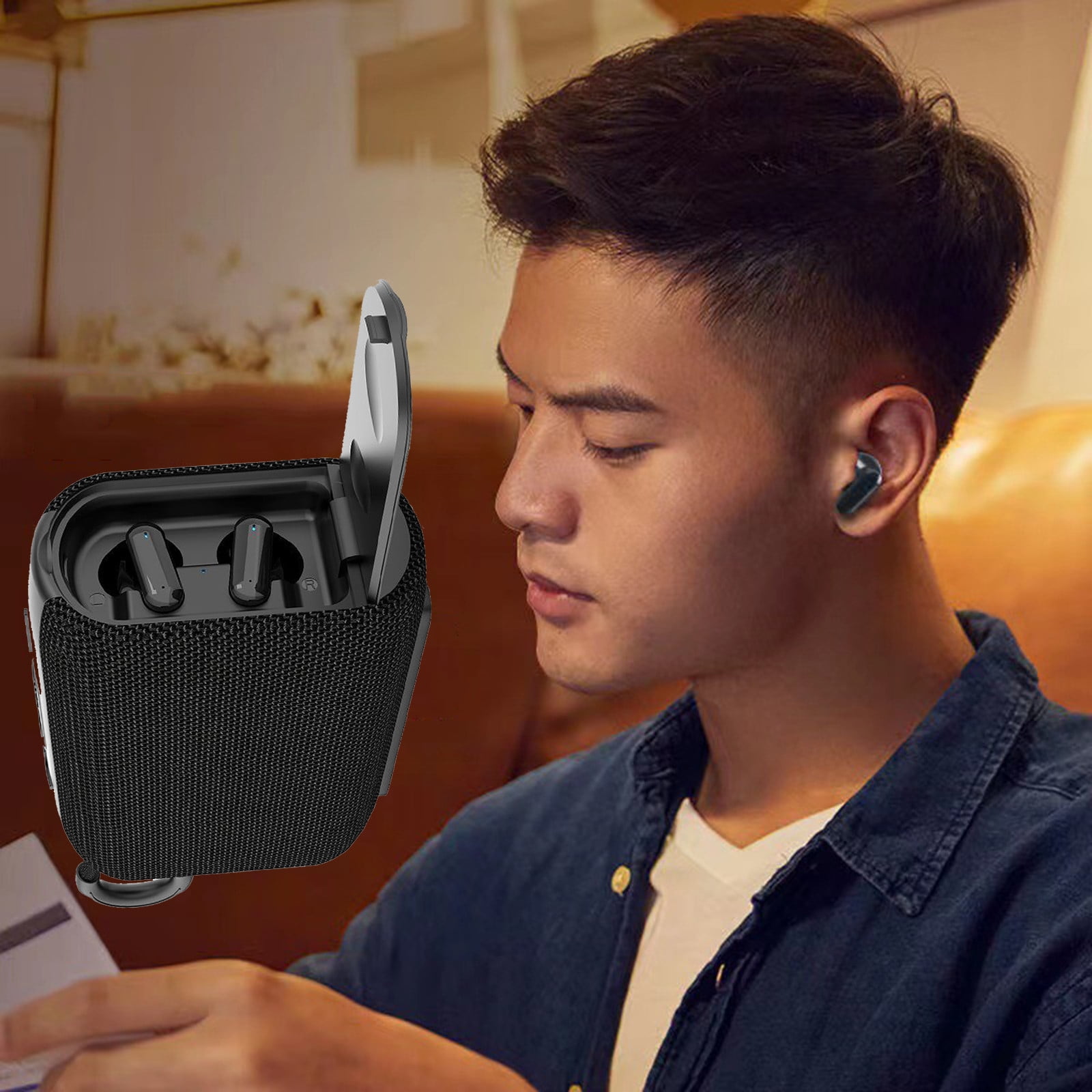 New Bluetooth 5.1 Speaker Earphones 2in1 Outdoor Portable Earphones