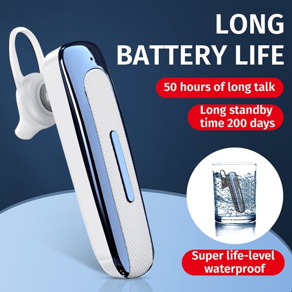 New Bluetooth Headset In Ear High Power Super Long Standby, Wireless Earpiece V5.0 Bluetooth Earpiece Ultralight Hands Free for Business/Office/Driving/Sporting
