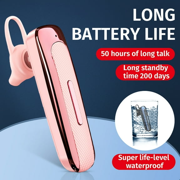 New Bluetooth Headset In Ear High Power Super Long Standby, Wireless Earpiece V5.0 Bluetooth Earpiece Ultralight Hands Free for Business/Office/Driving/Sporting