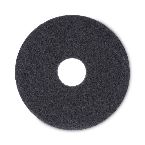 New Boardwalk Stripping Floor Pads, 13" Diameter, Black, 5/Carton