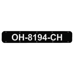 New Boat Registration Number Plates bernard Engraving Rp2400b Plastic Black 24" L x 4" H