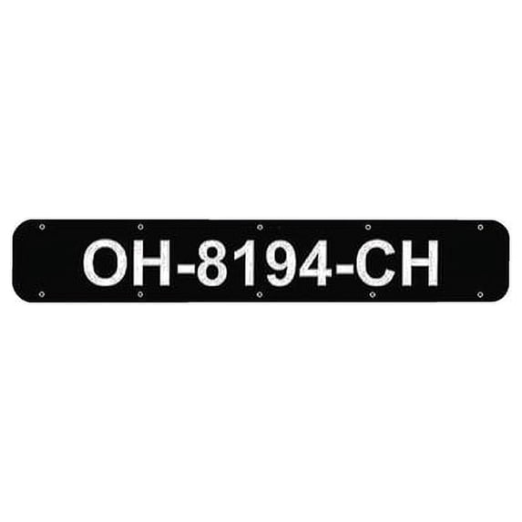 New Boat Registration Number Plates bernard Engraving Rp2400b Plastic Black 24" L x 4" H