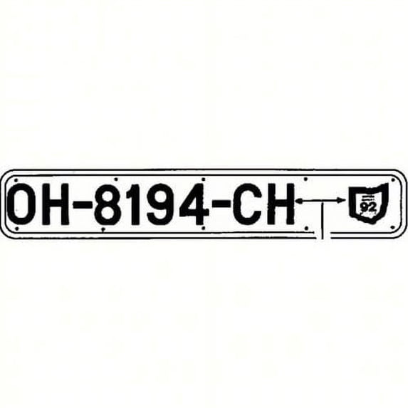 New Boat Registration Number Plates bernard Engraving Rp3200w Plastic White 32" L x 4" H