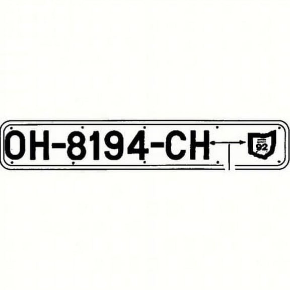 New Boat Registration Number Plates bernard Engraving Rp3200w Plastic White 32" L x 4" H