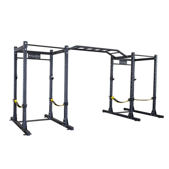 New Body Solid Pro Clubline SPR1000SSDB Double Power Racks with Monkey Bars and Safety Straps