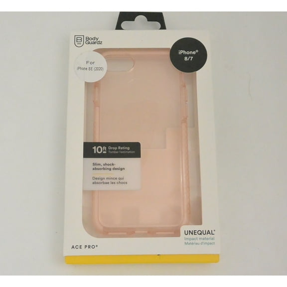 New Bodyguardz ACE PRO Pink Case for iPhone SE (2020)/ 8/ 7/ 6