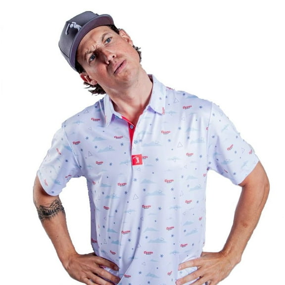 Bogey Bros Men's 4 Way Stretch Short Sleeve Golf Polo Shirt