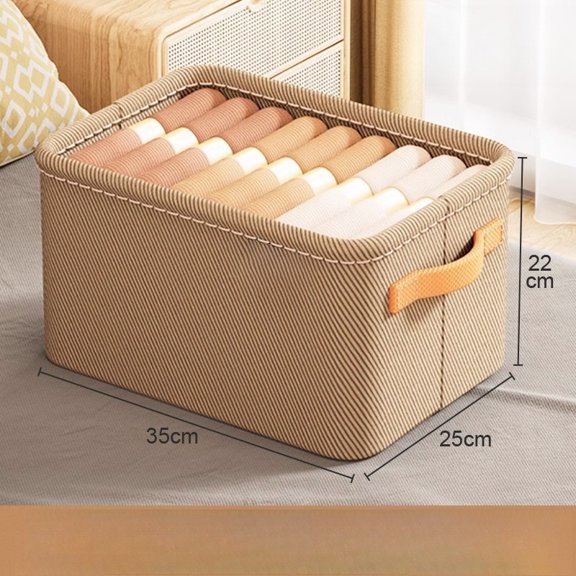 New Bold Steel Ring Storage Box, Home Fabric Foldable Bedroom Desktop Wardrobe Clothing Storage Box