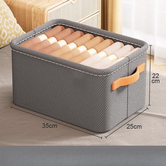 New Bold Steel Ring Storage Box, Home Fabric Foldable Bedroom Desktop Wardrobe Clothing Storage Box