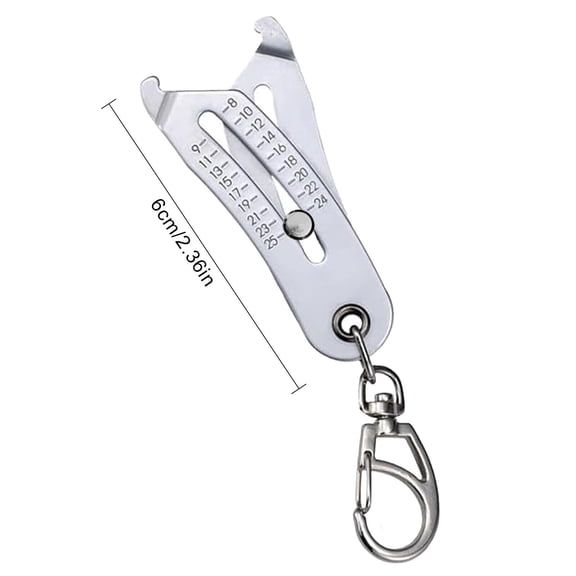 New Bolt Size Finder Keychain Portable Precise Thread Size Checker Keychain Upgraded Nut Thread Checker Quick Manual Measurement Identifier Hex Nut Thread Gauge