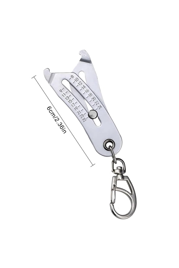 New Bolt Size Finder Keychain Portable Precise Thread Size Checker Keychain Upgraded Nut Thread Checker Quick Manual Measurement Identifier Hex Nut Thread Gauge