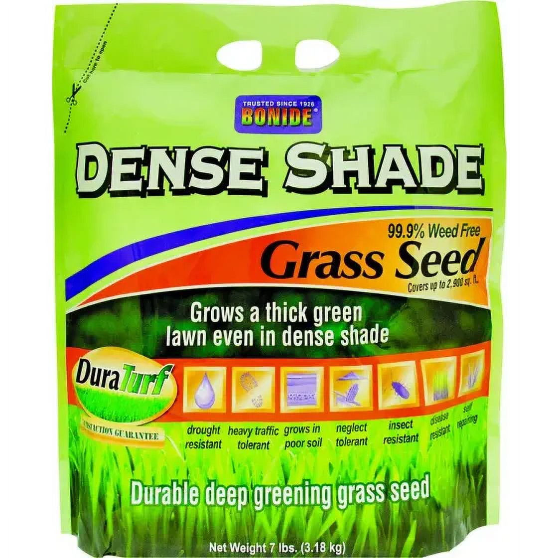 New Bonide 60215 Dense Shade Grass Seed, 7 Pound Bag