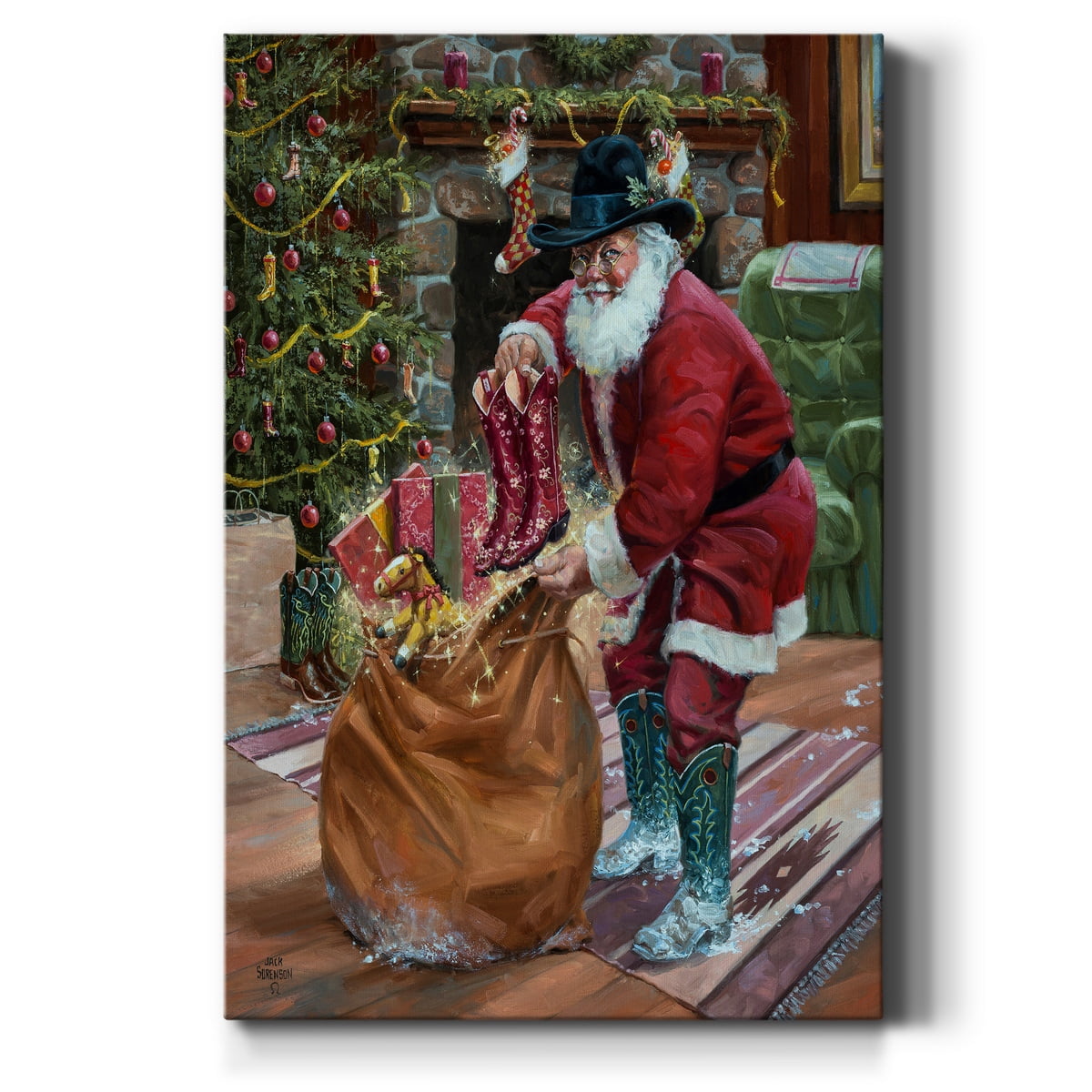 New Boots for Christmas- Gallery Wrapped Canvas