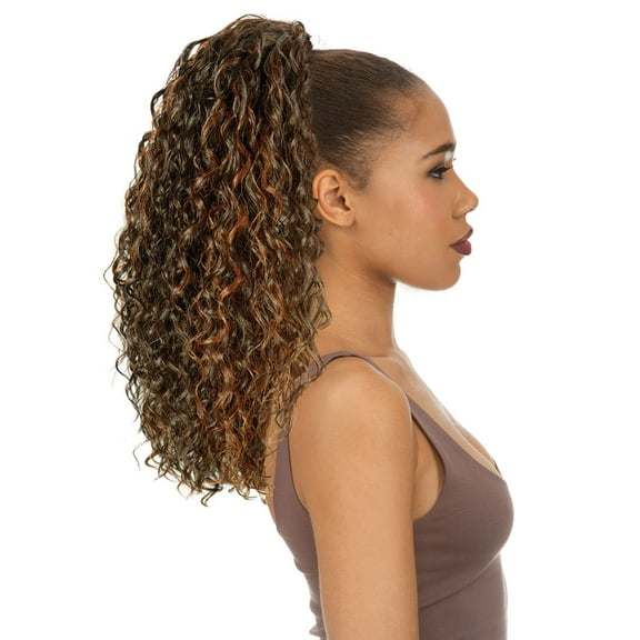 New Born Free Synthetic Drawstring Ponytail - 0381 FREESIA (FS/CINNAMON)