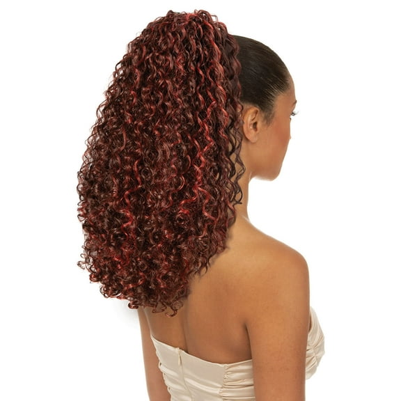 New Born Free Synthetic Drawstring Ponytail - 0382 IVY (1)