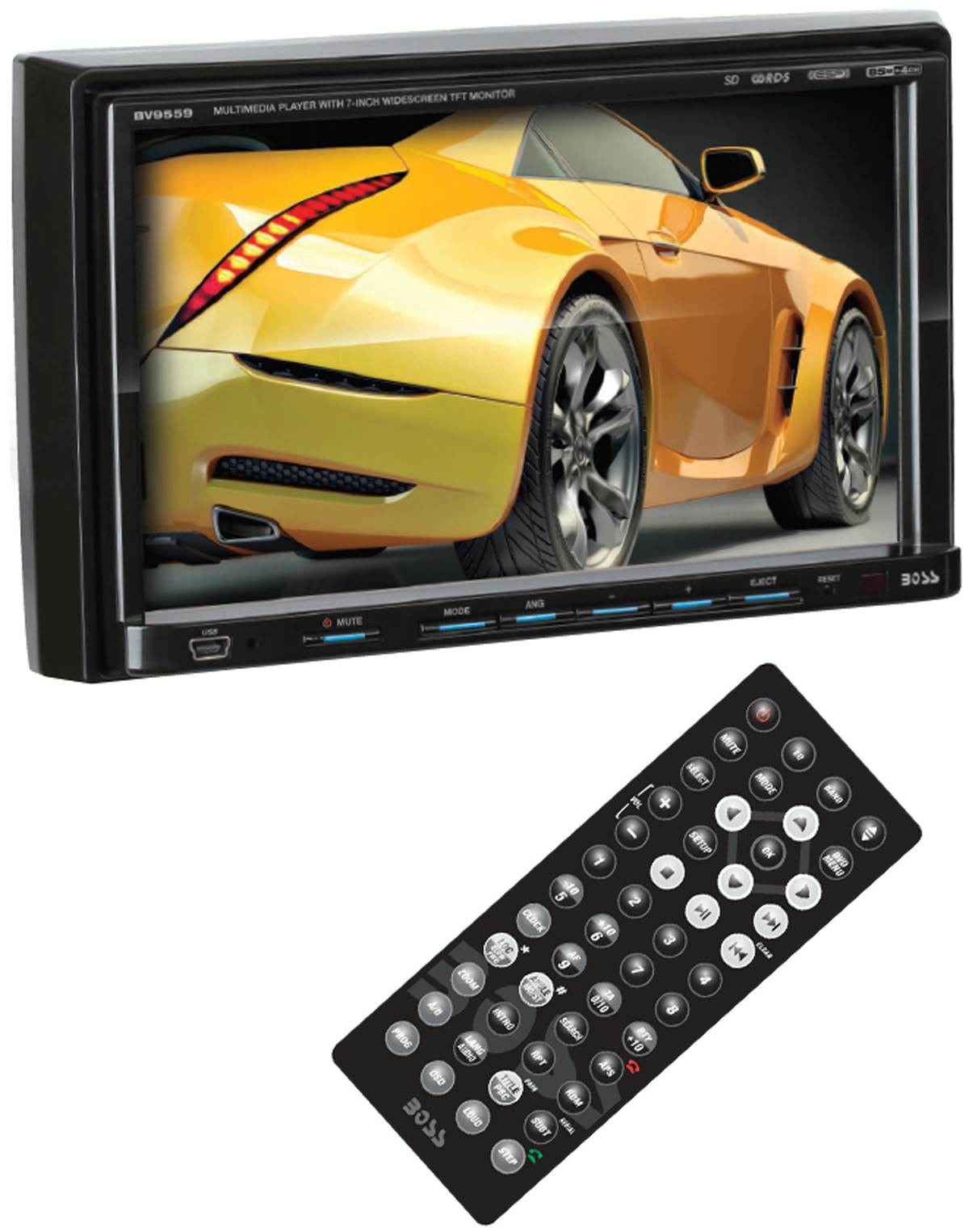 New Boss BV9559 7" Touchscreen CD/DVD/MP3 Car Audio Player USB/SD