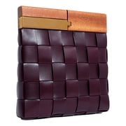 Bottega Veneta BV SNAP Burgundy Mogano Grape Handbag