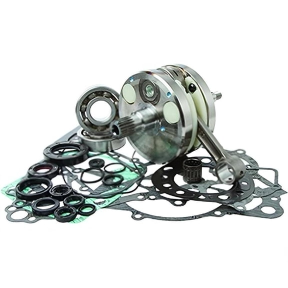 Bottom End Crankshaft Rebuild Kit Compatible with 2002-2004 Honda CR250R 249cc 2-Stroke 66.4mm Bore Main Bearings Oil Seals Gasket Set 13300KZ3B10
