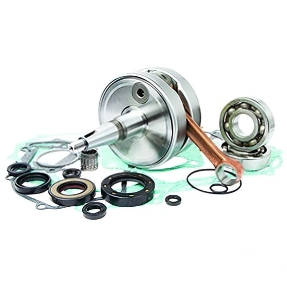 Complete +4mm Stroke Stroker Bottom End Engine Rebuild Kit Compatible with 1987-1989 Honda TRX250R Fourtrax 246cc 2-Stroke Crankshaft Assembly Bearing Seal Kit 13300-HA2-670