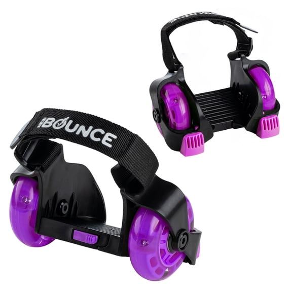New Bounce Heel Wheel Skates with Lights for Shoes, Adjustable Strap Jet Wheelies, Fun Heelys Style Roller Shoes for Outdoor Riding