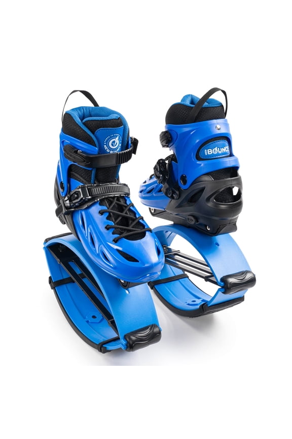 Jumping Shoes for Kids – Premium Moon Shoes & Kangaroo Shoes, Adjustable Bouncy Boots for Active Play, Durable Kids Exercise Shoes, Large Blue
