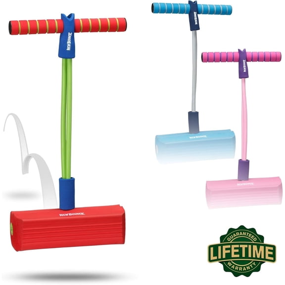New Bounce Pogo Stick for Toddlers, Foam Jumper Toy for Girls & Boys Ages 3–8, Soft Indoor Outdoor Jumping Toy with Squeaker