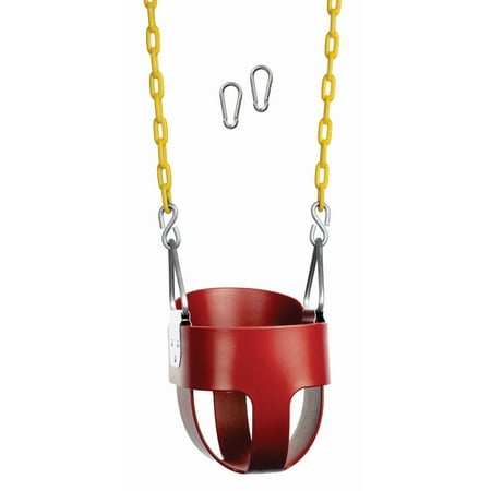 New Bounce Toddler Swing Seat – Bucket Swing – Red, Heavy-Duty Swing for Safe Outdoor Fun, Durable Swing Seat for Kids