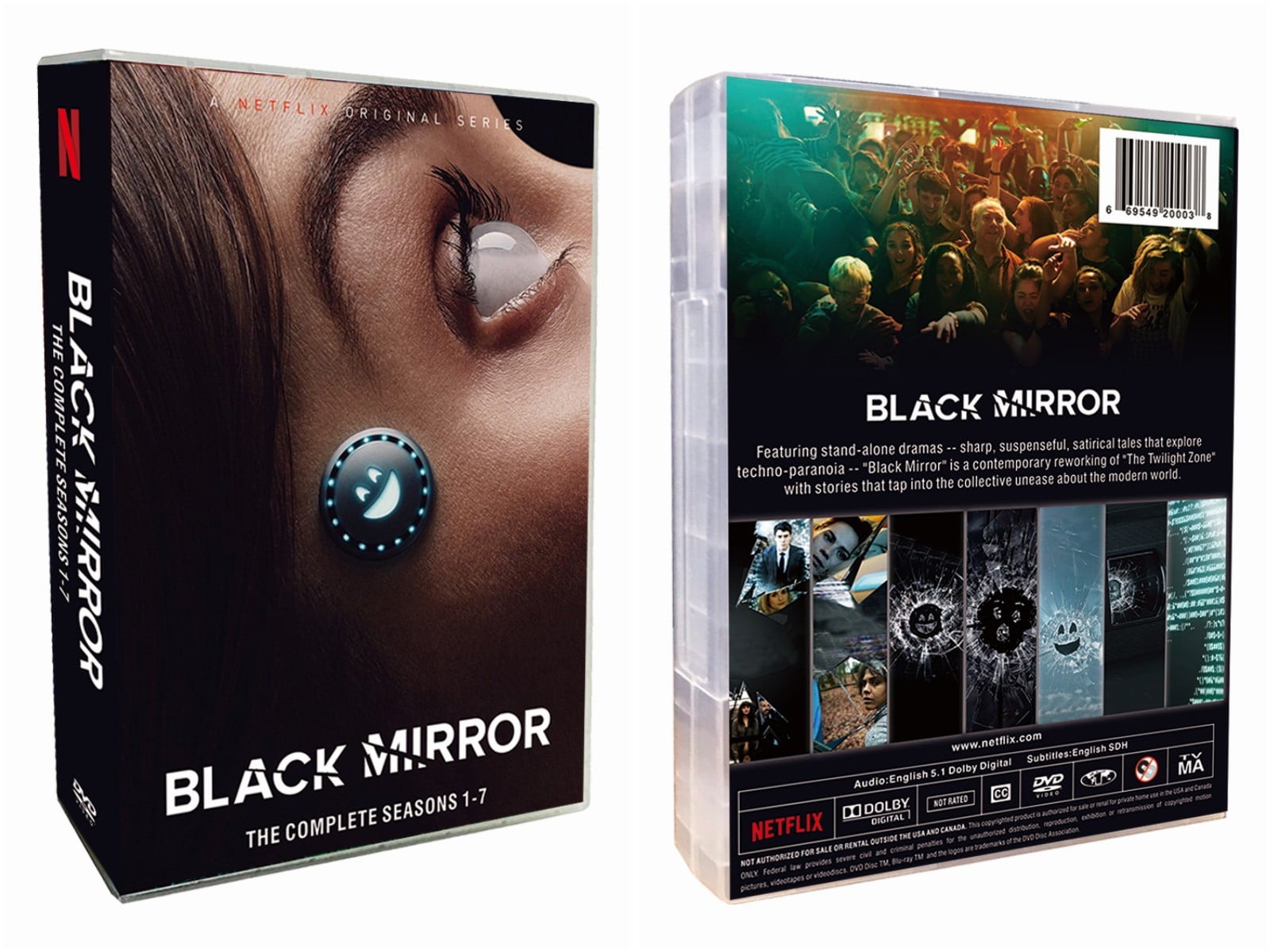 New Box Set Black Mirror the Complete Seasons 1-7 (DVD 14-Disc