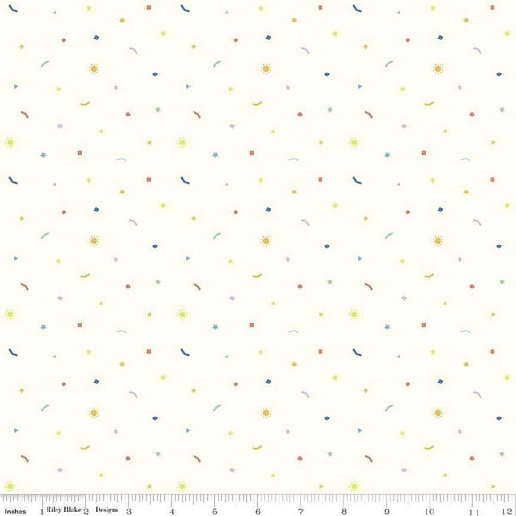New Box of Crayons Confetti Cloud Cotton Fabric (1 Yard)
