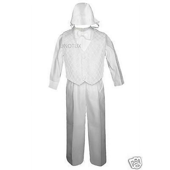 New Boy Infant Toddler Christening Baptism Church Long Sleeve Vest Set Suit S-4T