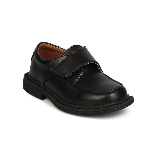 New Boy School Rider Ricky-913F Leatherette Square Toe Banded Dress Shoe
