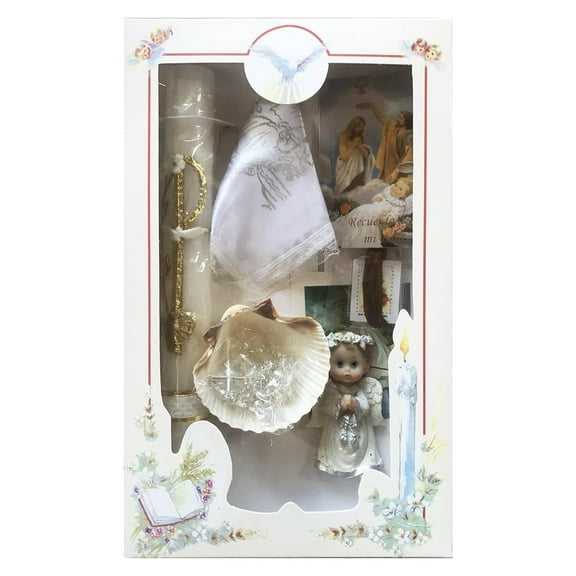 New Boys Girls Complete Baptism Christening Candle Gift Set Spanish Missal Gift Bautizo Espanol