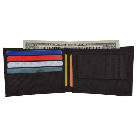 New Boys Slim Thin Nylon Bifold Wallet with Coin Pouch