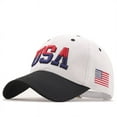 thumbnail image 1 of New Brand USA Flag Baseball Cap For Men Women Cotton Snapback Hat Unisex America Embroidery Hip Hop Caps Gorras Pe USA Baseball Cap American Flag Patriotic Hat Ball Sports Sun Hat for Adult Youth, 1 of 6