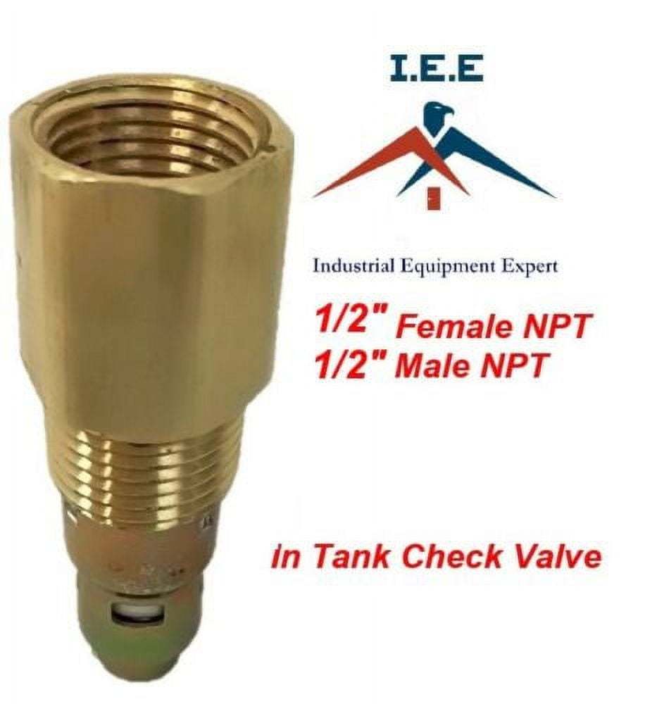 New Brass Air Compressor In Tank Check Valve 1/2" Male X 1/2" Female NPT USA