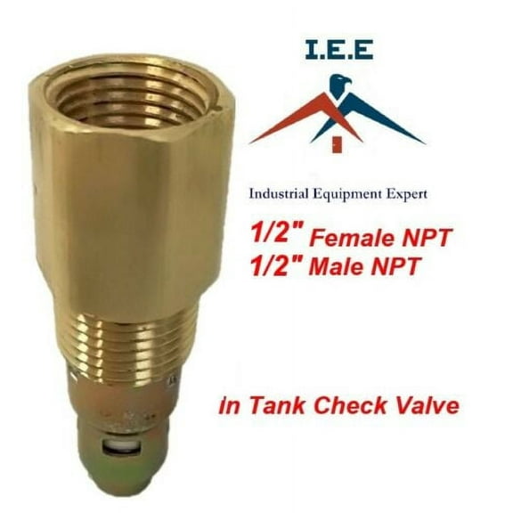 New Brass Air Compressor In Tank Check Valve 1/2" Male X 1/2" Female NPT USA