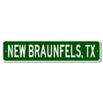 thumbnail image 1 of New Braunfels Texas Metal Wall Decor City Limit Sign SIZE: 4 x 16 Inches, 1 of 5