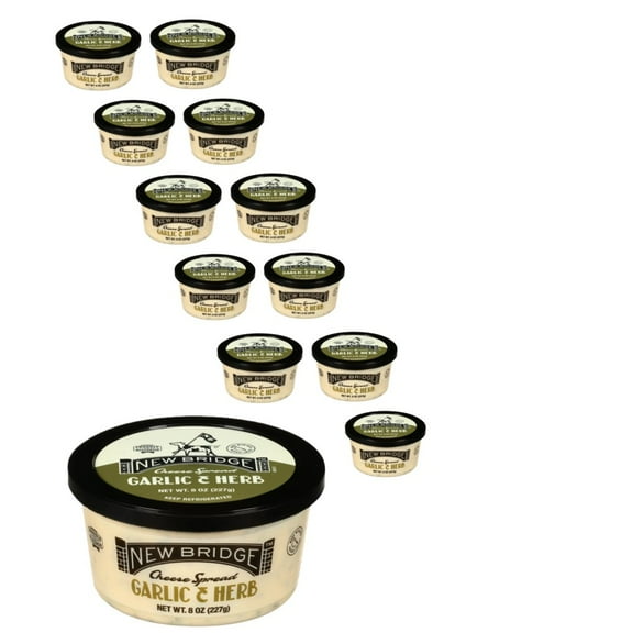 New Bridge Garlic & Herb Cheese Spread, 8OZ, 12 Pack